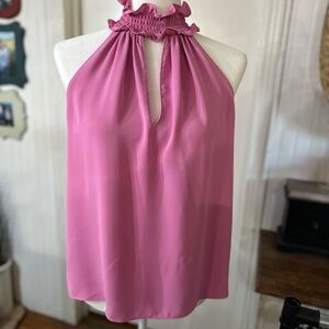 Amanda Uprichard Fuchsia Halter Blouse